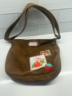 Strawberry Shortcake Brown Corduroy Shoulder Bag